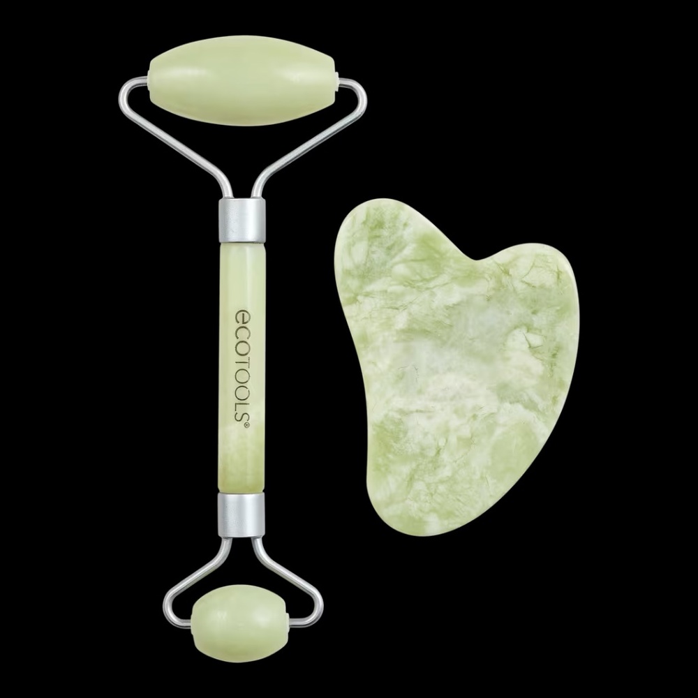 Jade Roller + Gua Sha Stone Facial Duo,  Kiramoon Reset Roller